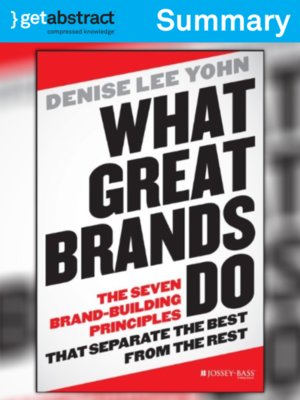 cover image of What Great Brands Do (Summary)